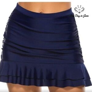 Tournesol High Waist Ruched Bikini Bottom Swimsuit skirt
